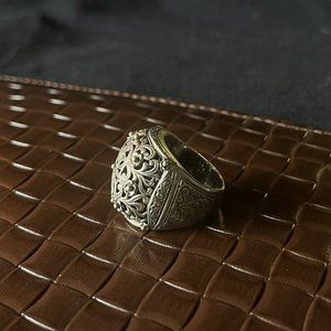 Konstantino Women’s Classic Ornate Sterling Silver Square Cushion Ring